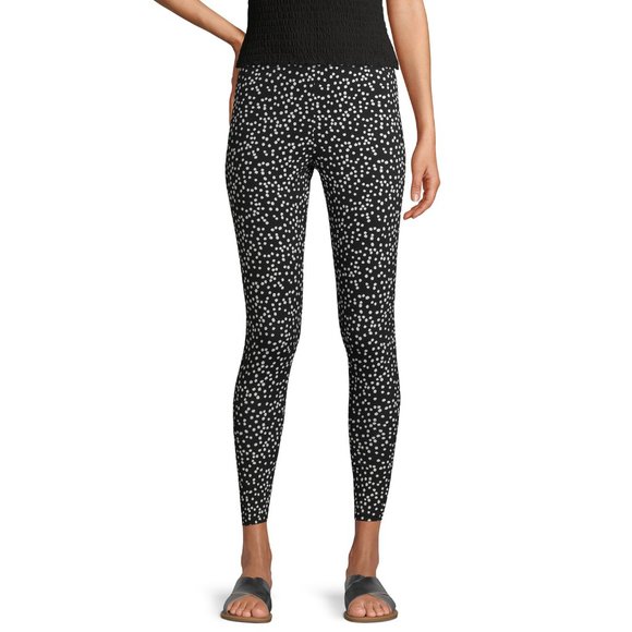 No Boundaries Juniors Ankle Leggings Black Dot Size 3XL - Picture 1 of 6